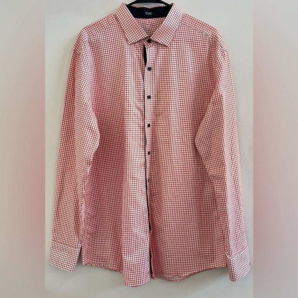 J.HILBURN Men’s Designer
Custom gingham Gingham Button-Down Shirt Size:T40